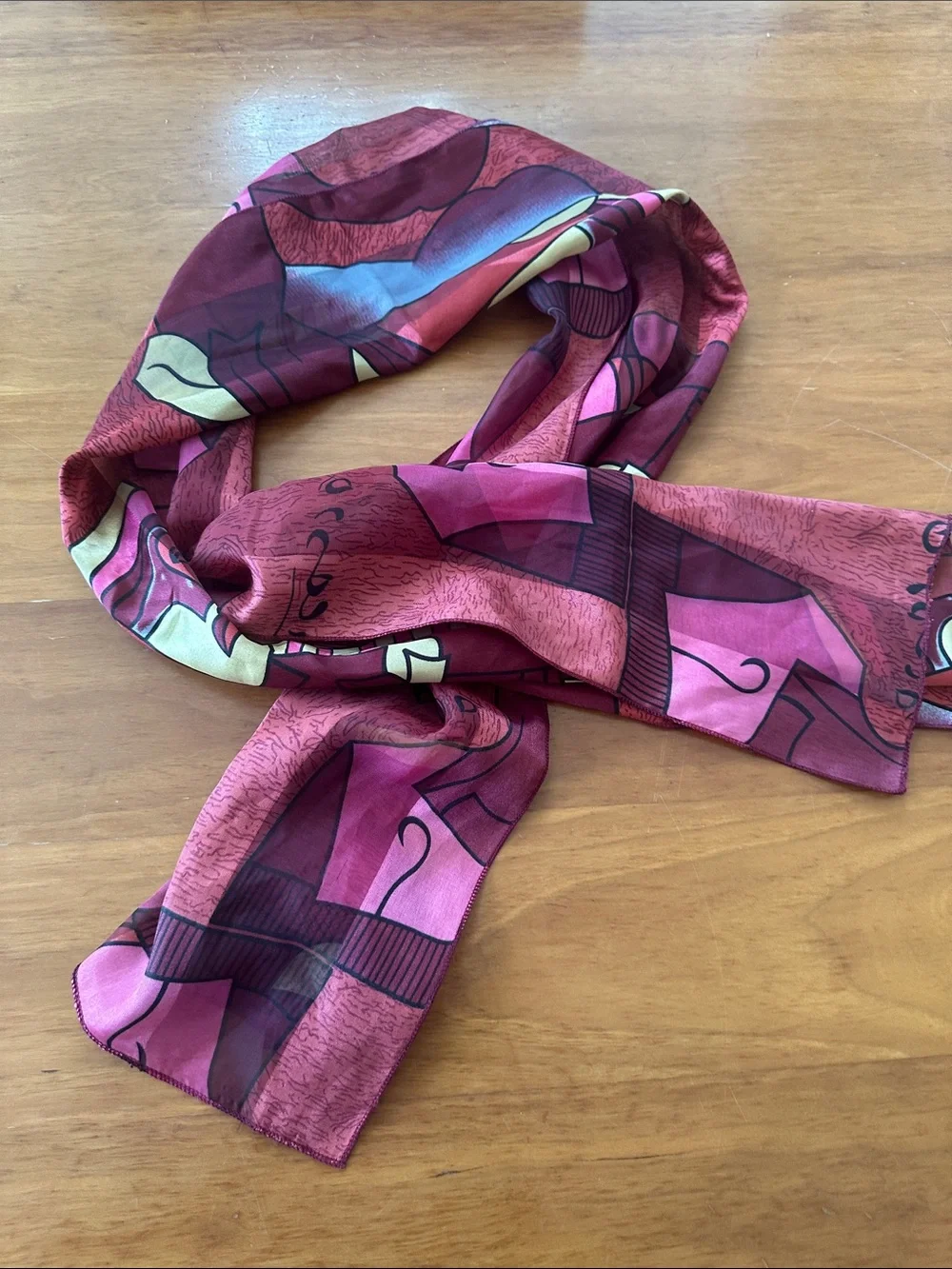 Pablo Picasso Scarf Abstract Art 52” X 14”